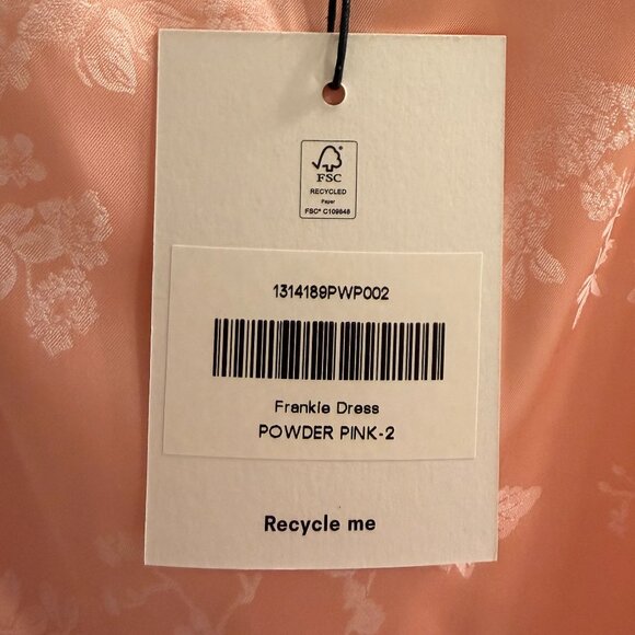 NWT Reformation Frankie Dress - Powder Pink, Size 2 - Picture 13 of 13